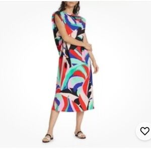 FARM Rio Blue Pink Casual Sheath Dress